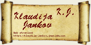 Klaudija Jankov vizit kartica